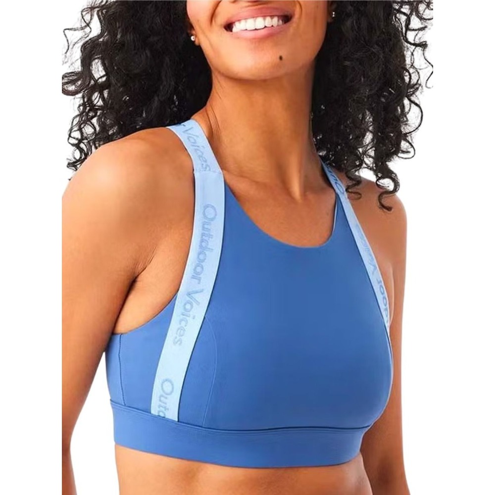 Outdoor‎ Voices Snacks Sports Bra, Blue - Size Large